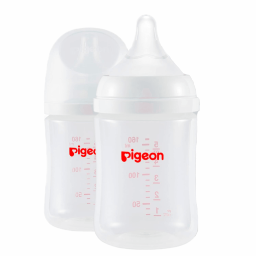 Pigeon Nursing Bottle, Wide-Neck Nursing Bottle, Baby Bottle 160ml, BPA-Free Baby Bottle