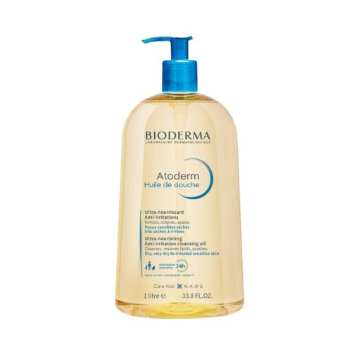 Bioderma Atoderm Shower Oil Ultra-Nourishing Hydrating Cleanser, EN/FR/ES, 100ml & 200ml & 1L
