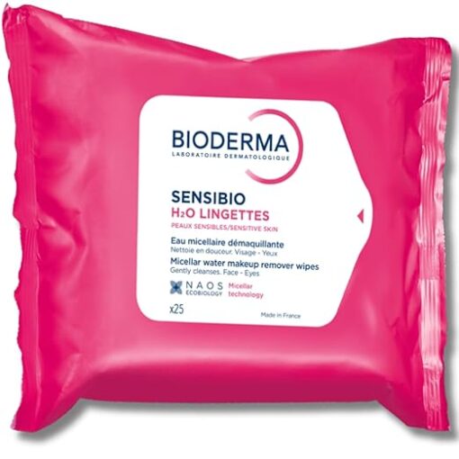 Bioderma Micellar Cleansing Wipes Sensitive Skin Alcohol-Free (25 Sheets), EN/FR/ES