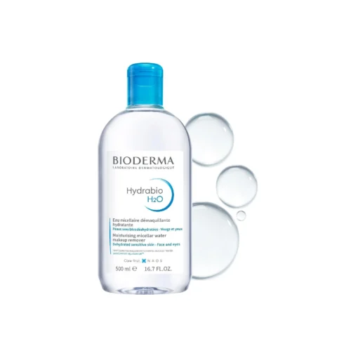 Bioderma Hydrabio H2O Micellar Water Hydrating Makeup Remover, EN/FR/ES, 100ml & 250ml & 500ml