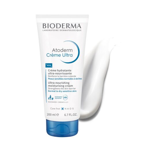 Bioderma Atoderm Cream Ultra - Intense Hydration & Repair for Very Dry Skin, 200ml, EN/FR/ES, Case of 15