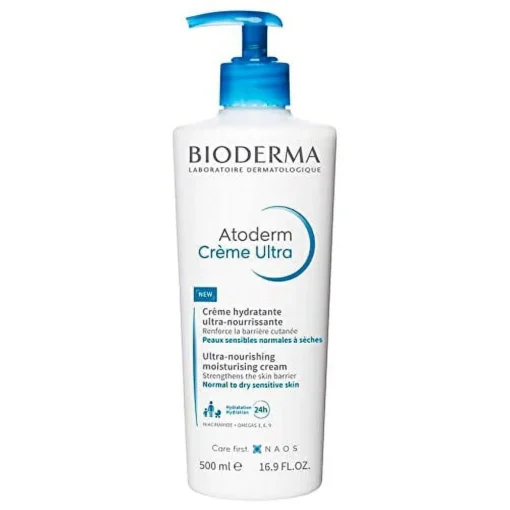 Bioderma Atoderm Ultra Cream - Deep Hydration for Sensitive & Irritated Skin, 500ml, EN/FR/ES, Case of 12