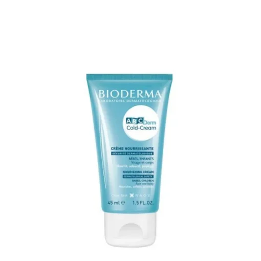 Bioderma ABCDerm Cold Cream - Nourishing Face & Body Moisturizer for Dry Skin, 45ml, EN/FR/ES, Case of 130