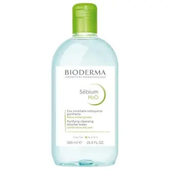 Bioderma Sebium H2O Micellar Water Purifying Makeup Remover Oily Skin, EN/FR/ES, 100ml & 250ml & 500ml